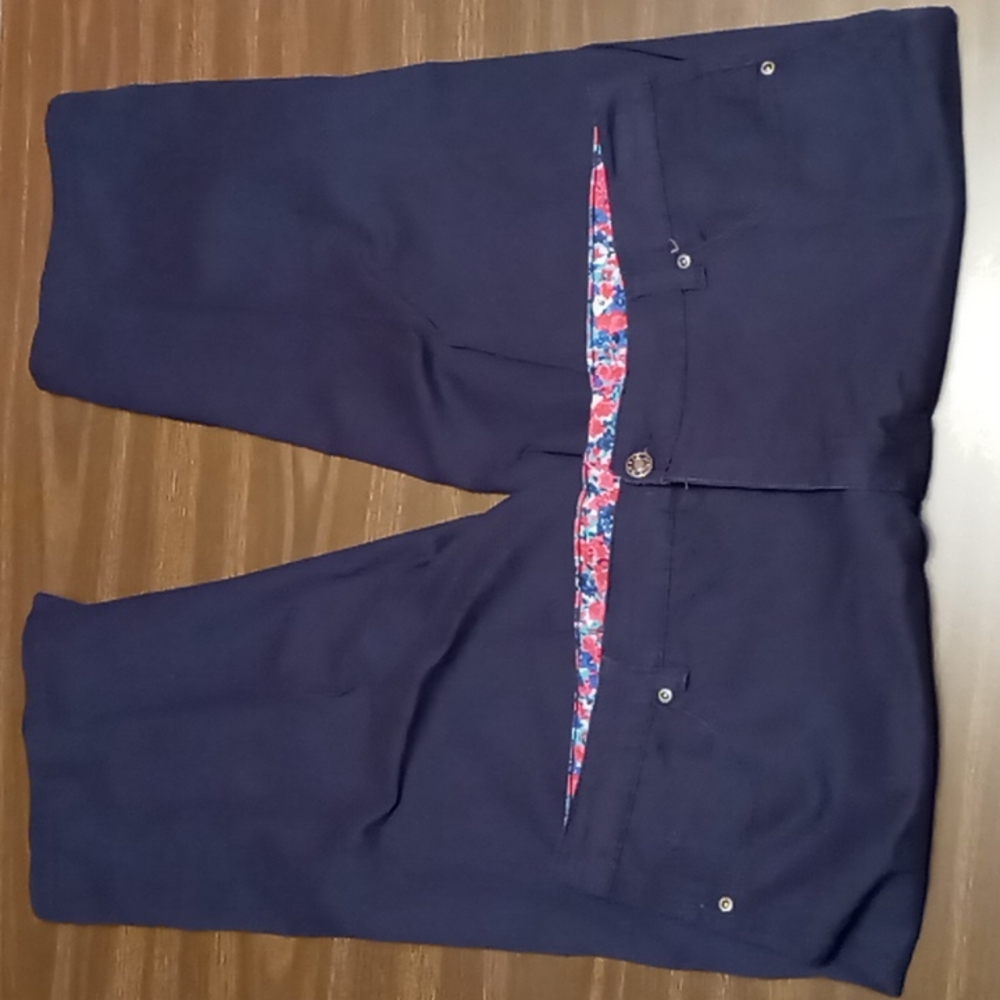 Basic Editions Dark Blue Cropped Pants Size 18